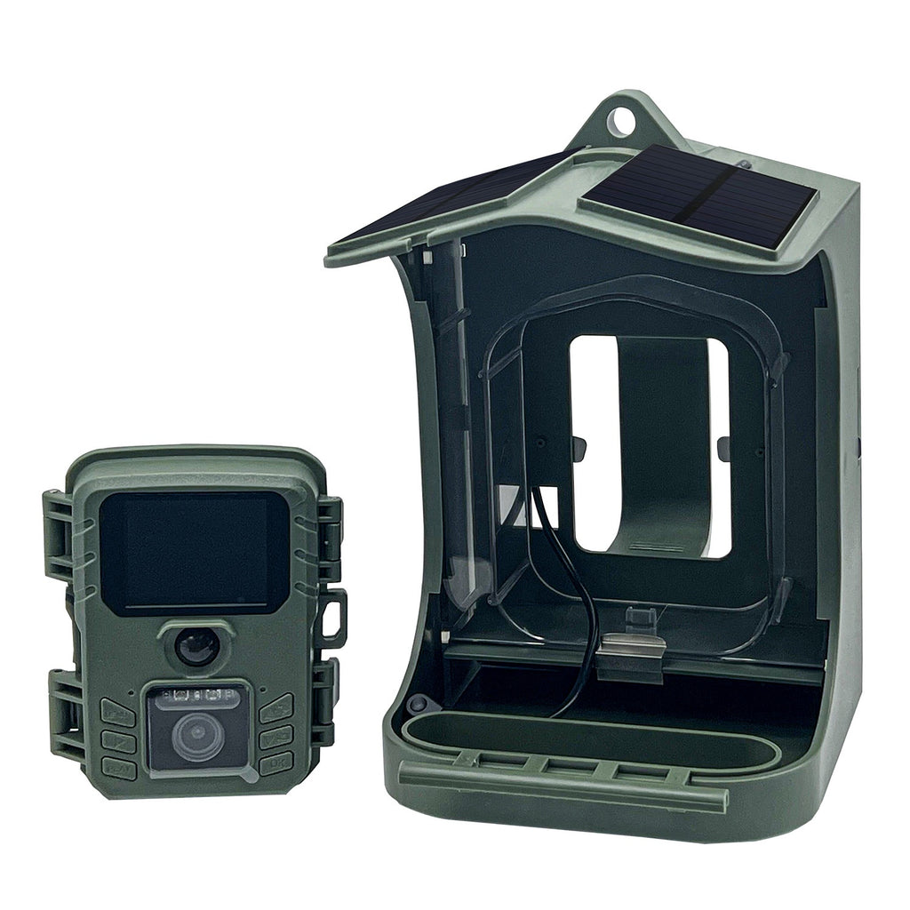 Vogelhaus mit Infrarotkamera & Solarpanel