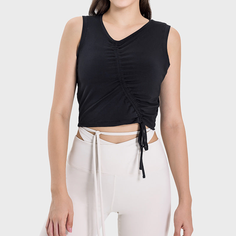 Kurzes ärmelloses Yoga-Top für Damen