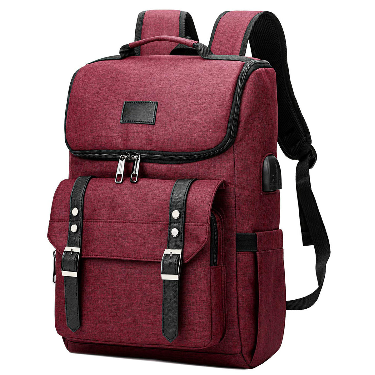 Retro Rucksack mit USB-Anschluss – Bild 7 | LuxeStyle