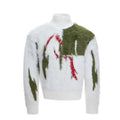 Pullover mit Fuchs-Faux-Fur-Kontrast