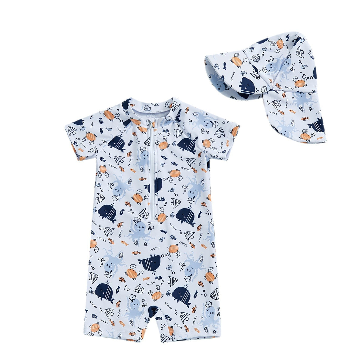 Kurzarm Badeanzug mit Druck – Bild 2 | LuxeStyle