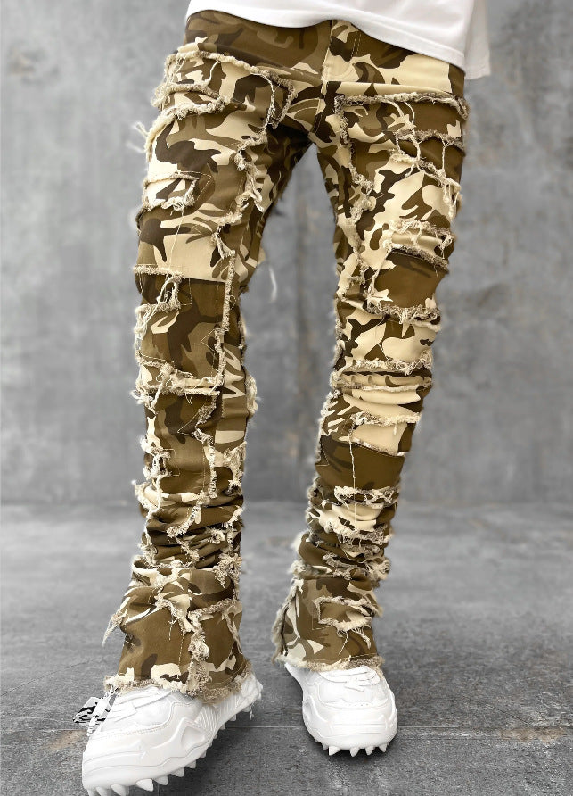 Individuelle Patched Jeans für Herren