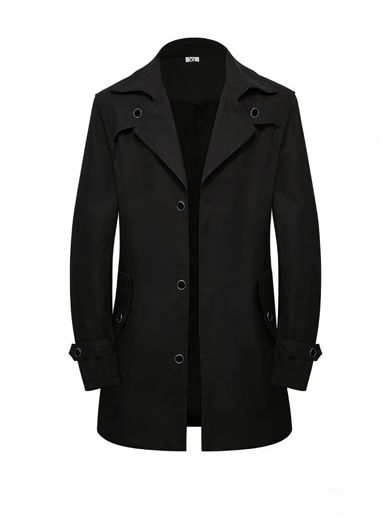 Herren Trenchcoat – mittellang, einfarbig