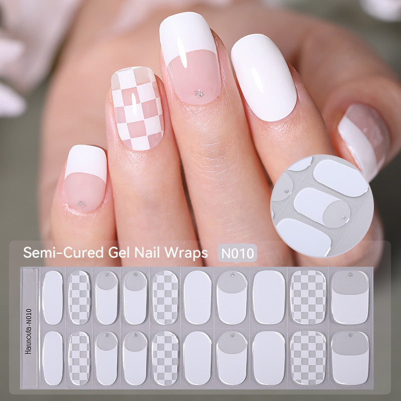 Semi-cured Gel-Nagelsticker «Ice Transparent Nude»