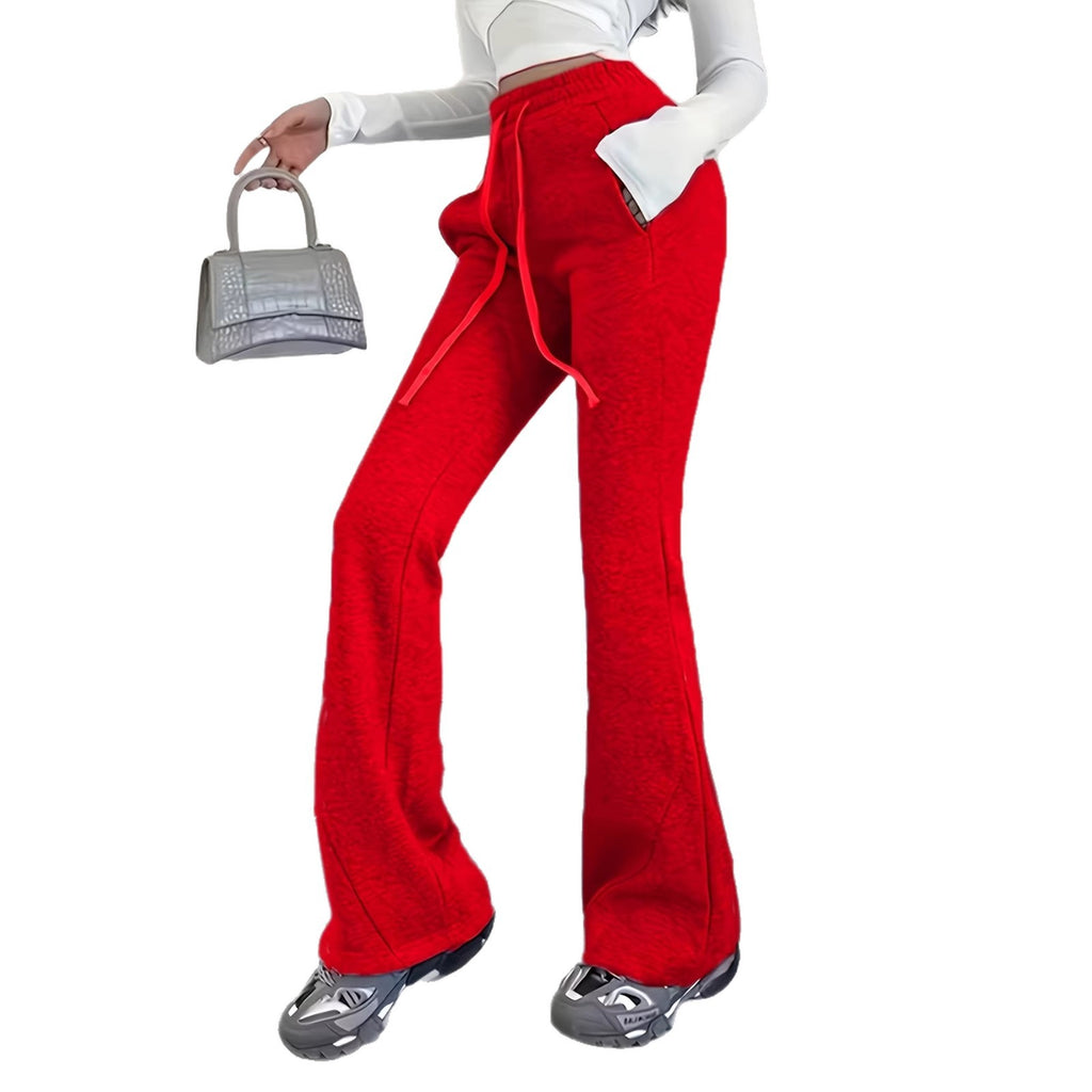 Elegante Bootcut Sweatpants mit Kordelzug