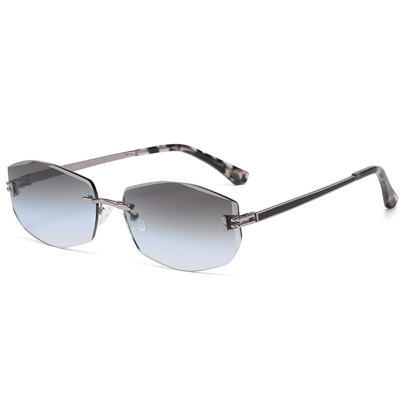 Randlose Sonnenbrille mit Metall-Details