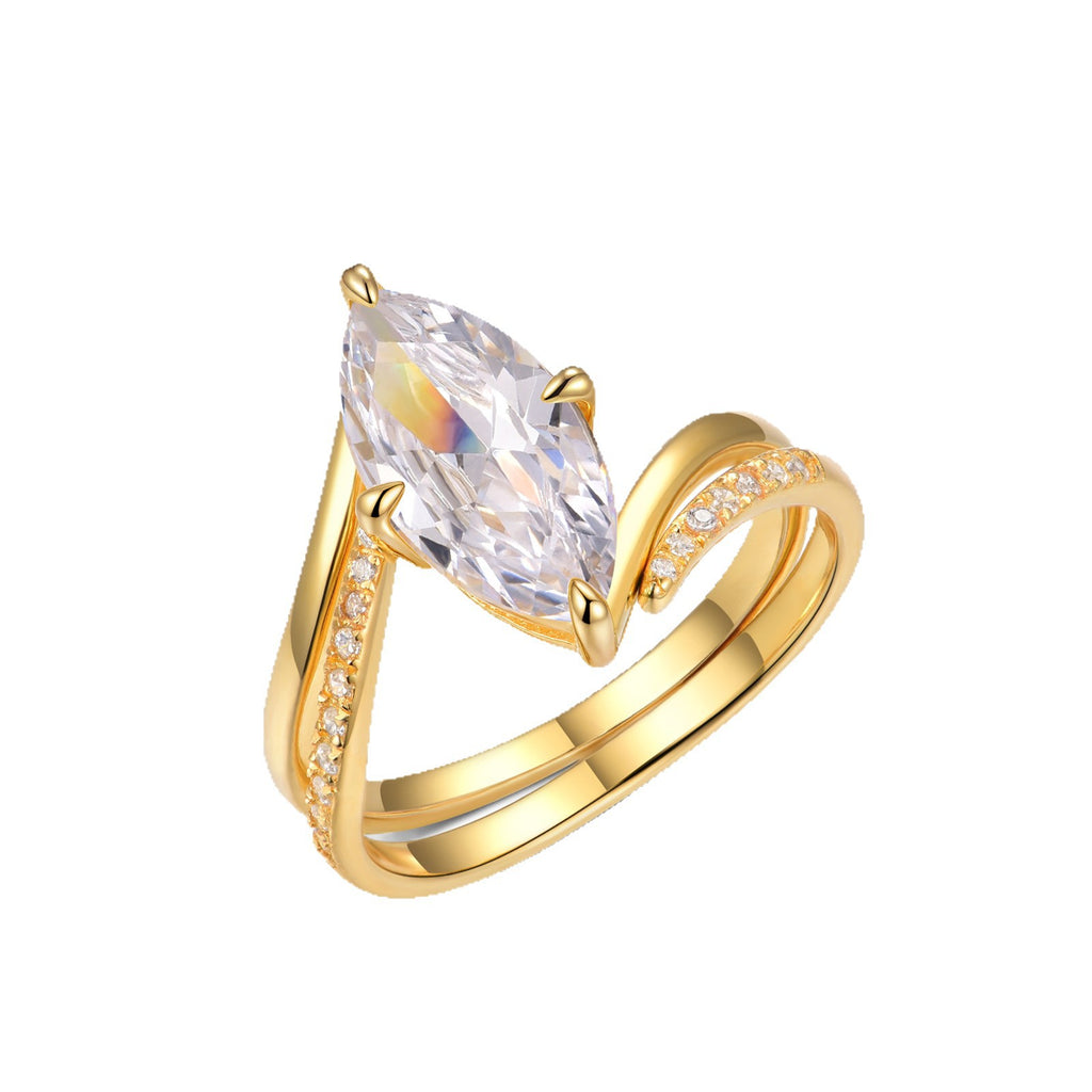 S925 Silber Moissanit Ring für Damen