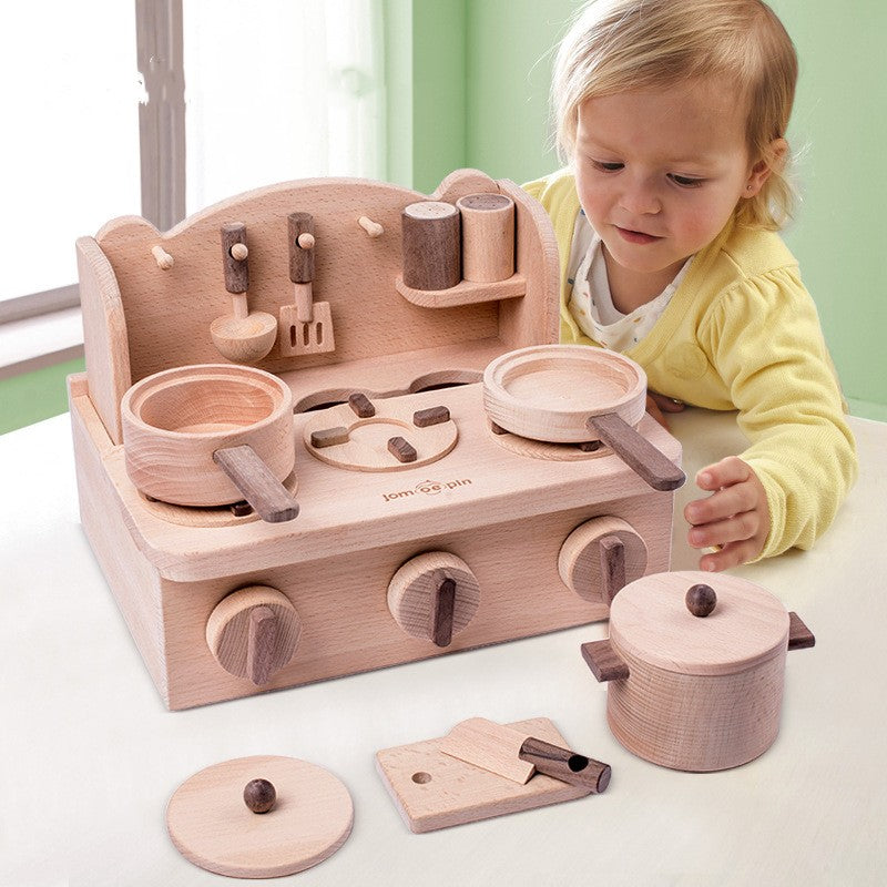 Hölzerner Mini-Küchenherd Spielzeug – Bild 5 | LuxeStyle