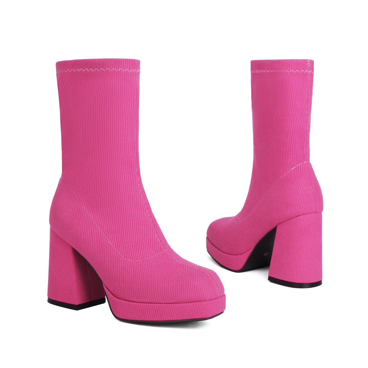 Damen-Stiefeletten mit Blockabsatz | LuxeStyle