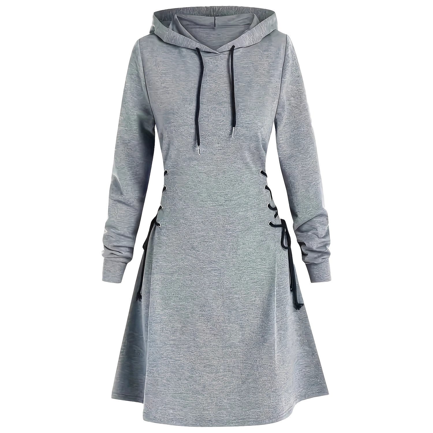 Kapuzenkleid mit langen Ärmeln