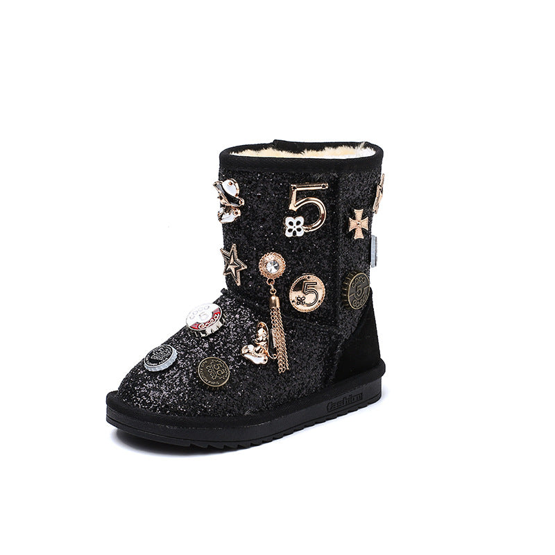 Warme Anti-Rutsch Prinzessinnen Stiefel für Kinder – Bild 2 | LuxeStyle
