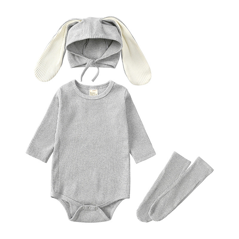 Baby-Strampler mit Hasenohren – Dreiteiler | LuxeStyle