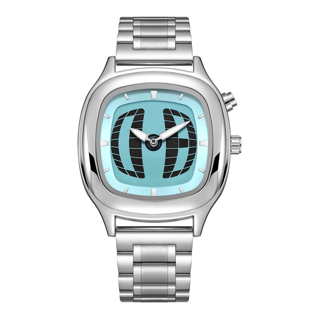 Retro-Armbanduhr Edelstahl