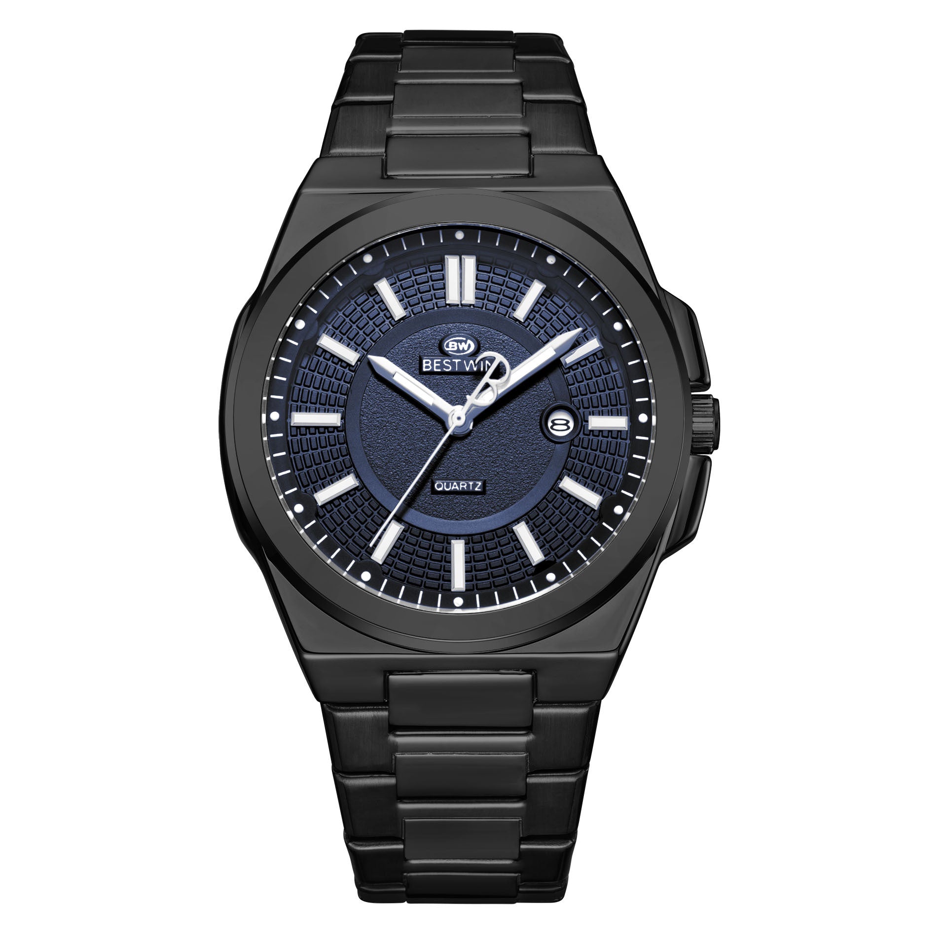 Herrenuhr mit Datumsanzeige und Leuchtzeigern