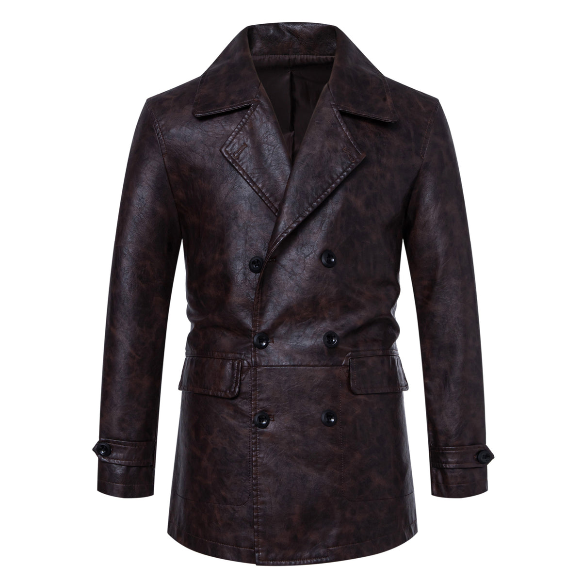 Herren Trenchcoat im Biker-Stil – Bild 1 | LuxeStyle