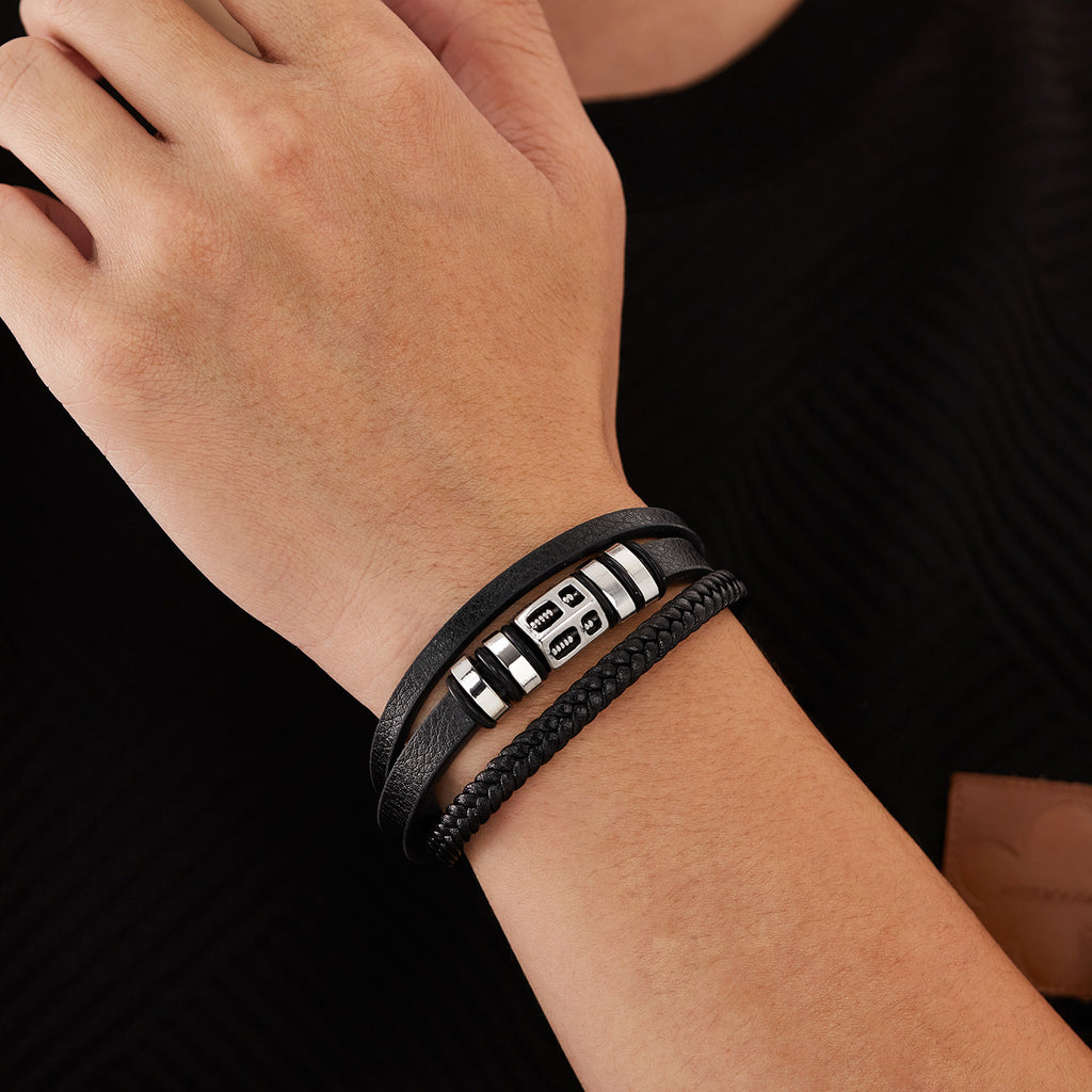 Stahl-LEDer-Armband – Bild 4 | LuxeStyle