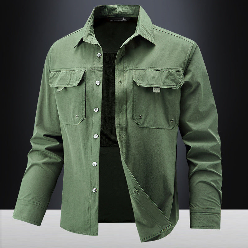 Herren Stretch Langarmshirt, schnelltrocknend