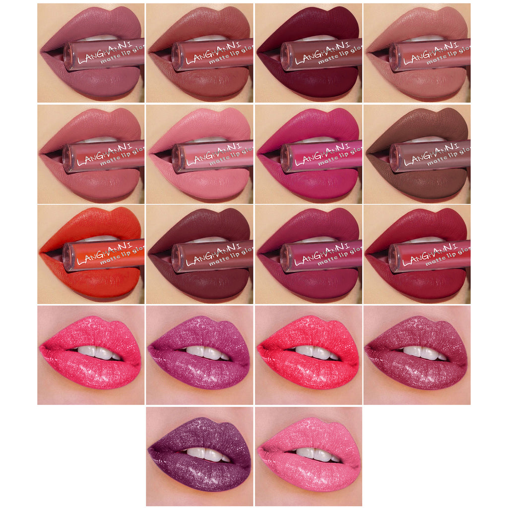 Matt-Samt Lipgloss Set (18 Farben) | LuxeStyle
