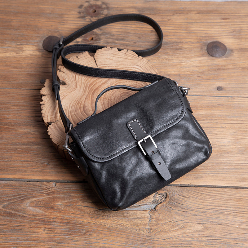 Retro Umhängetasche aus echtem Leder – Bild 2 | LuxeStyle