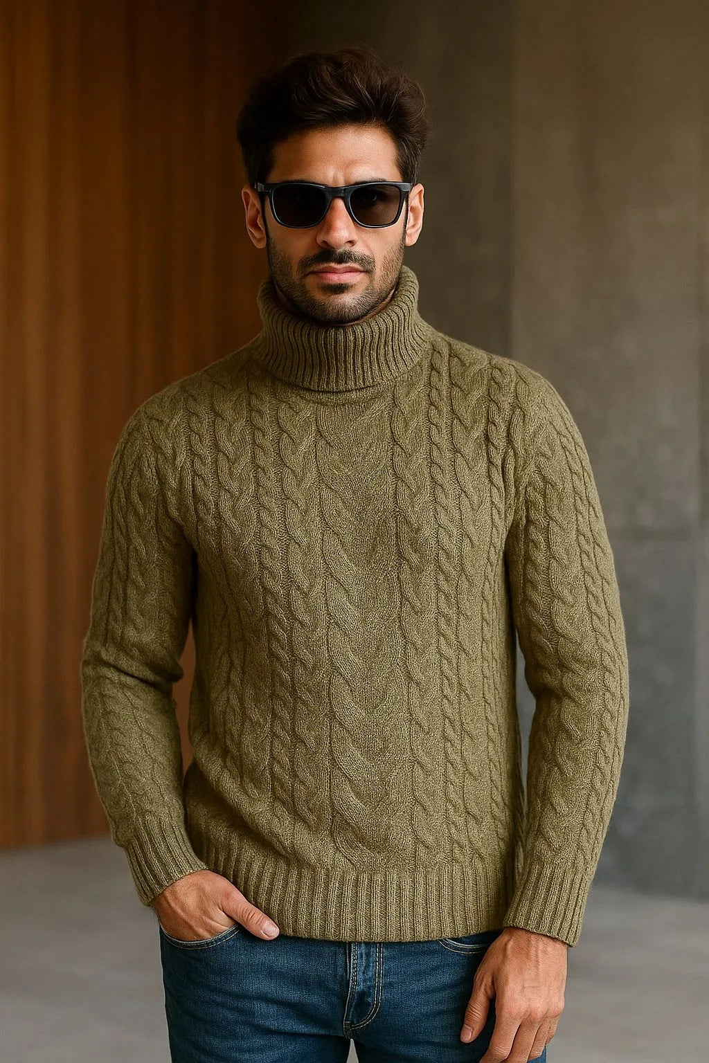 Herren Strickpulli Plusgrößen