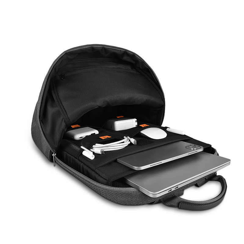 Notebook-Rucksack 15,6 Zoll in Grau – Bild 2 | LuxeStyle