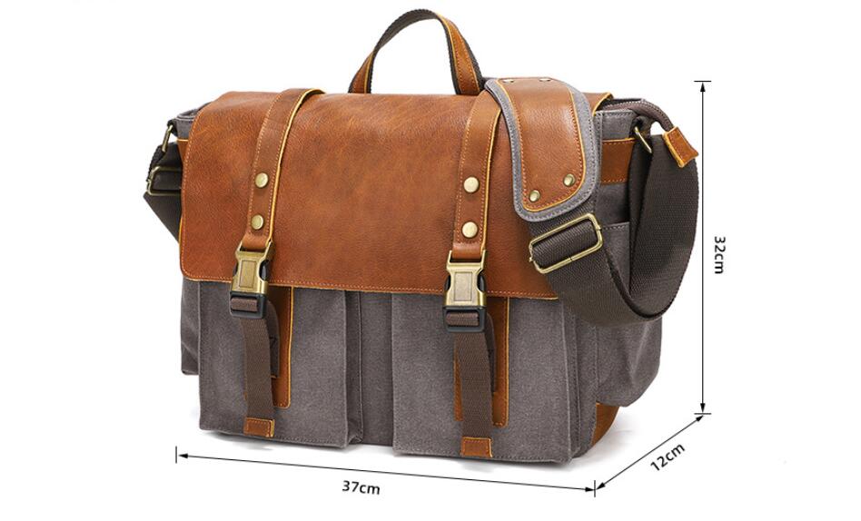 Waxed Canvas Schultertasche – Bild 11 | LuxeStyle