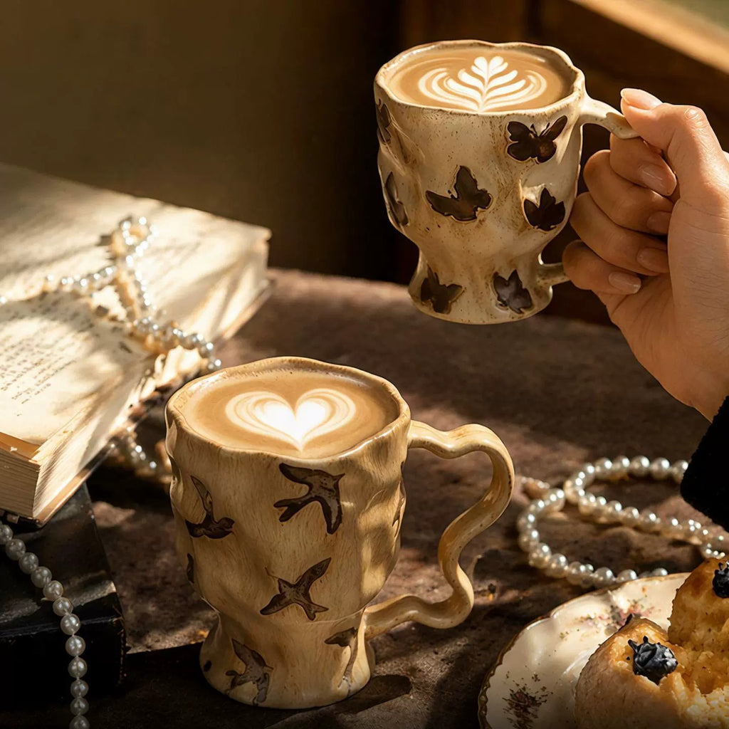 Retro Keramik-Kaffeetasse mit Tiermotiv – Bild 3 | LuxeStyle