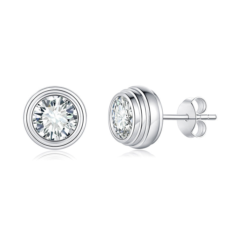 Moissanite-Ohrstecker «Éclat» · S925 Silber (0,5 / 1 Karat)