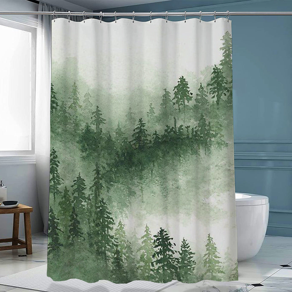 Duschvorhang Polyester mit Haken – Bild 4 | LuxeStyle