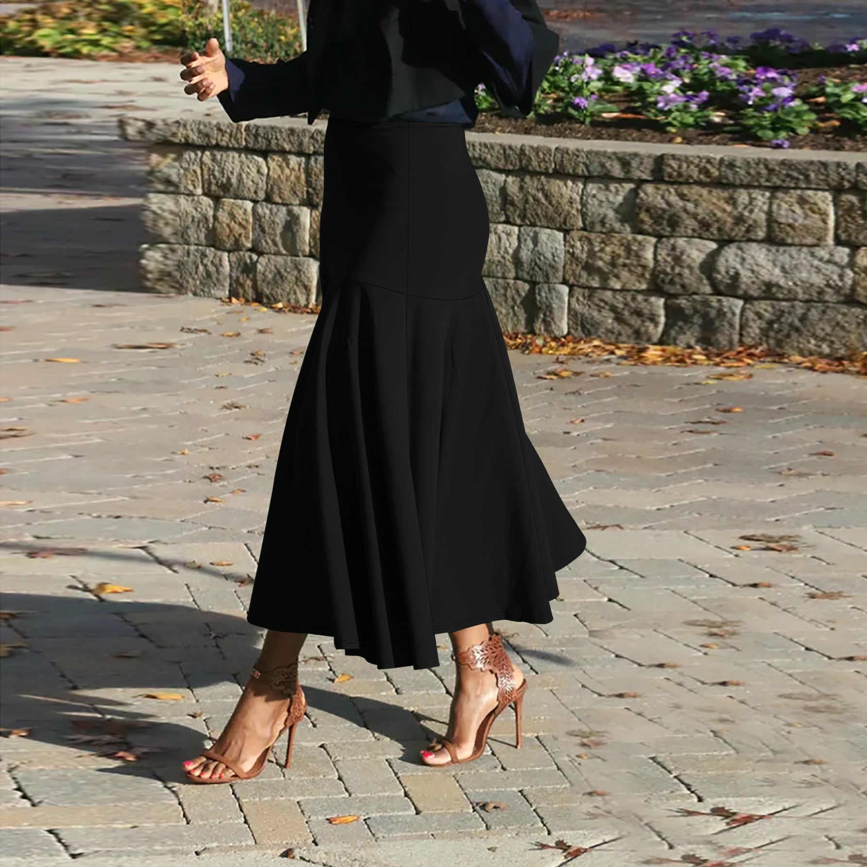 Elegante A-Linien-Rock in Schwarz