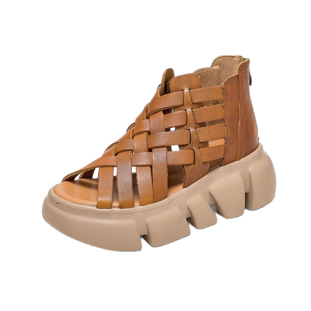 Geflochtene Sandalen mit dicker Sohle – Bild 2 | LuxeStyle