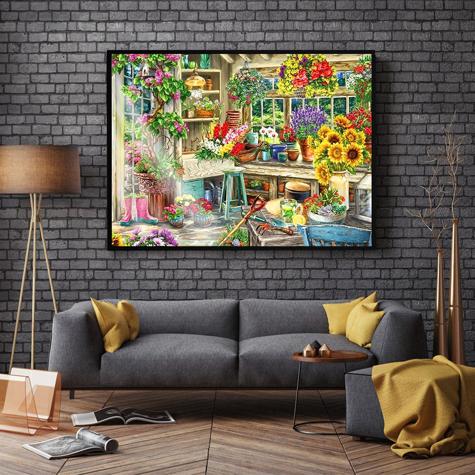 Diamond Painting: Sonnenblumen im Garten – Bild 4 | LuxeStyle