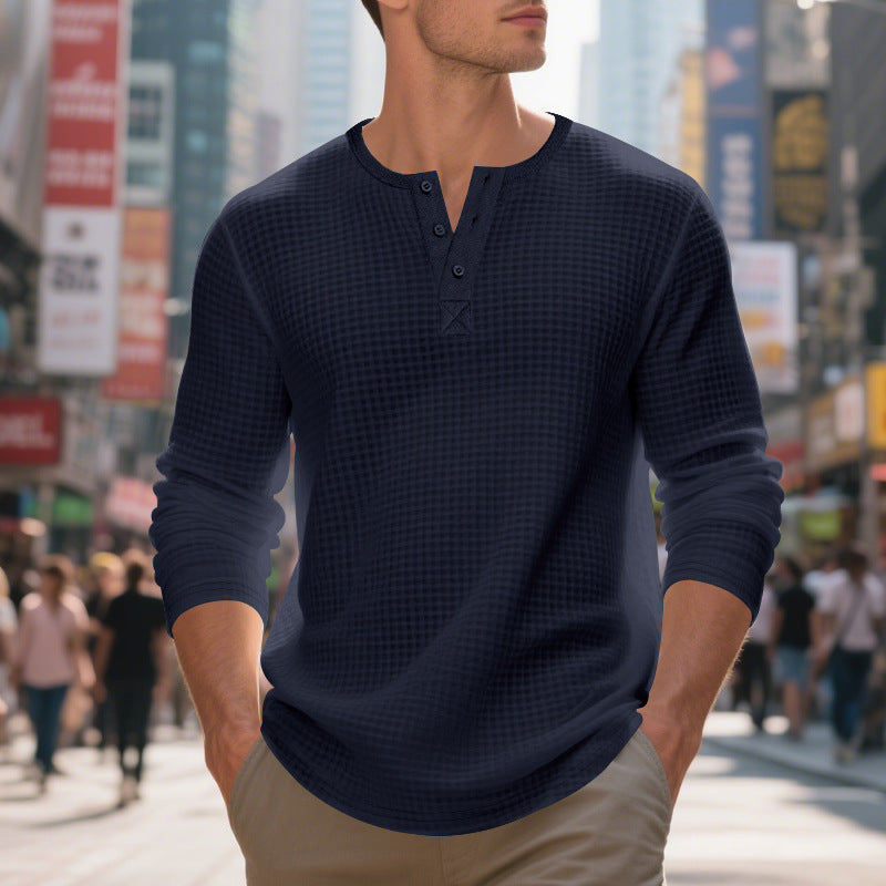 Herren-Pullover mit kleinem Karomuster