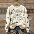 3D Digital-Print Flannel Sweatshirt