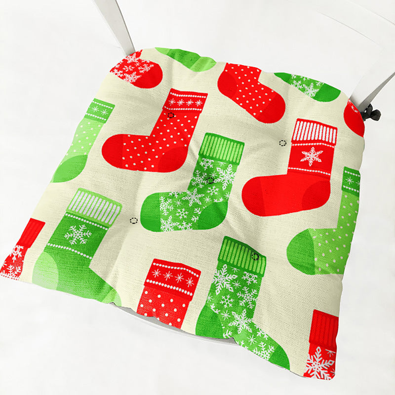 Stuhlkissen aus Baumwoll-Leinen-Mix mit Weihnachtsmotiv – Bild 5 | LuxeStyle