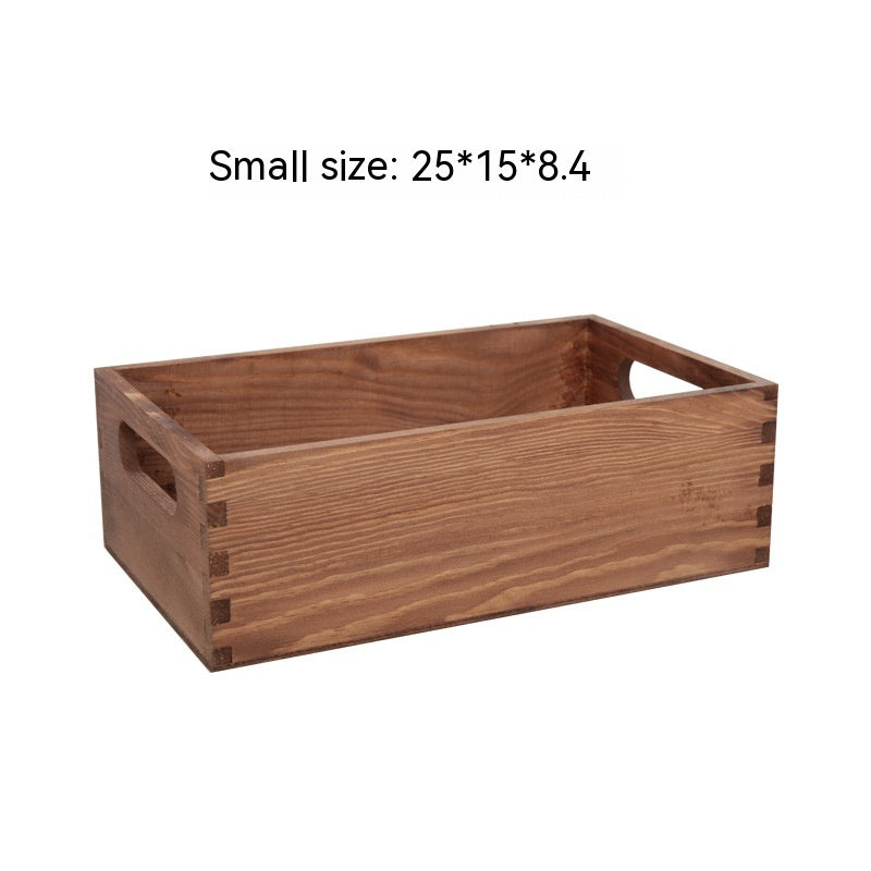 Holz-Aufbewahrungsbox im Retro-Stil
