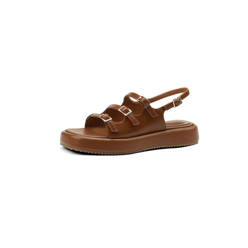 Retro Roman Sandalen mit Plateau und Schnalle – Bild 10 | LuxeStyle