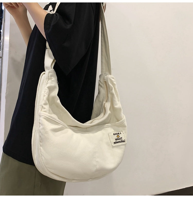 Canvas Schultertasche "All-match" mit grosser Kapazität