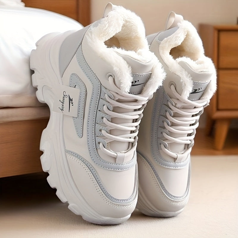 Gefütterte High-Top Baumwollschuhe für Damen