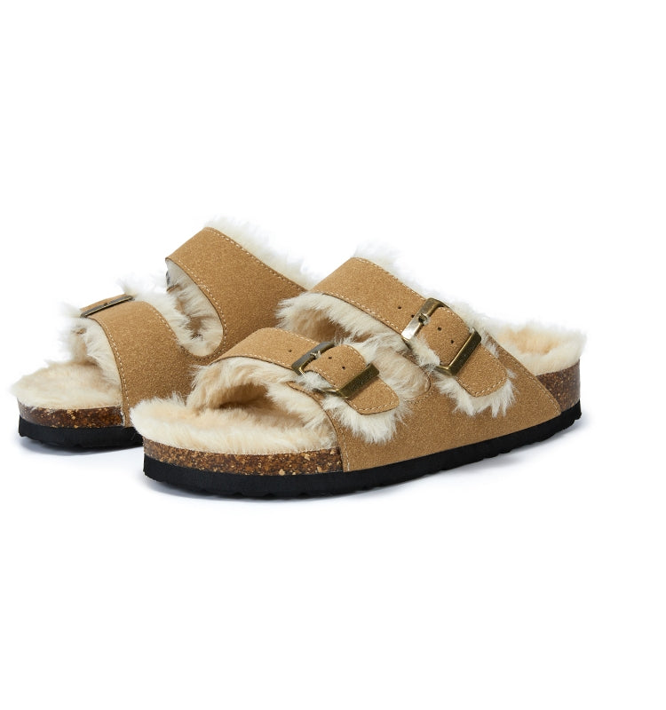 Boken Kork-Slipper aus Veloursleder | LuxeStyle