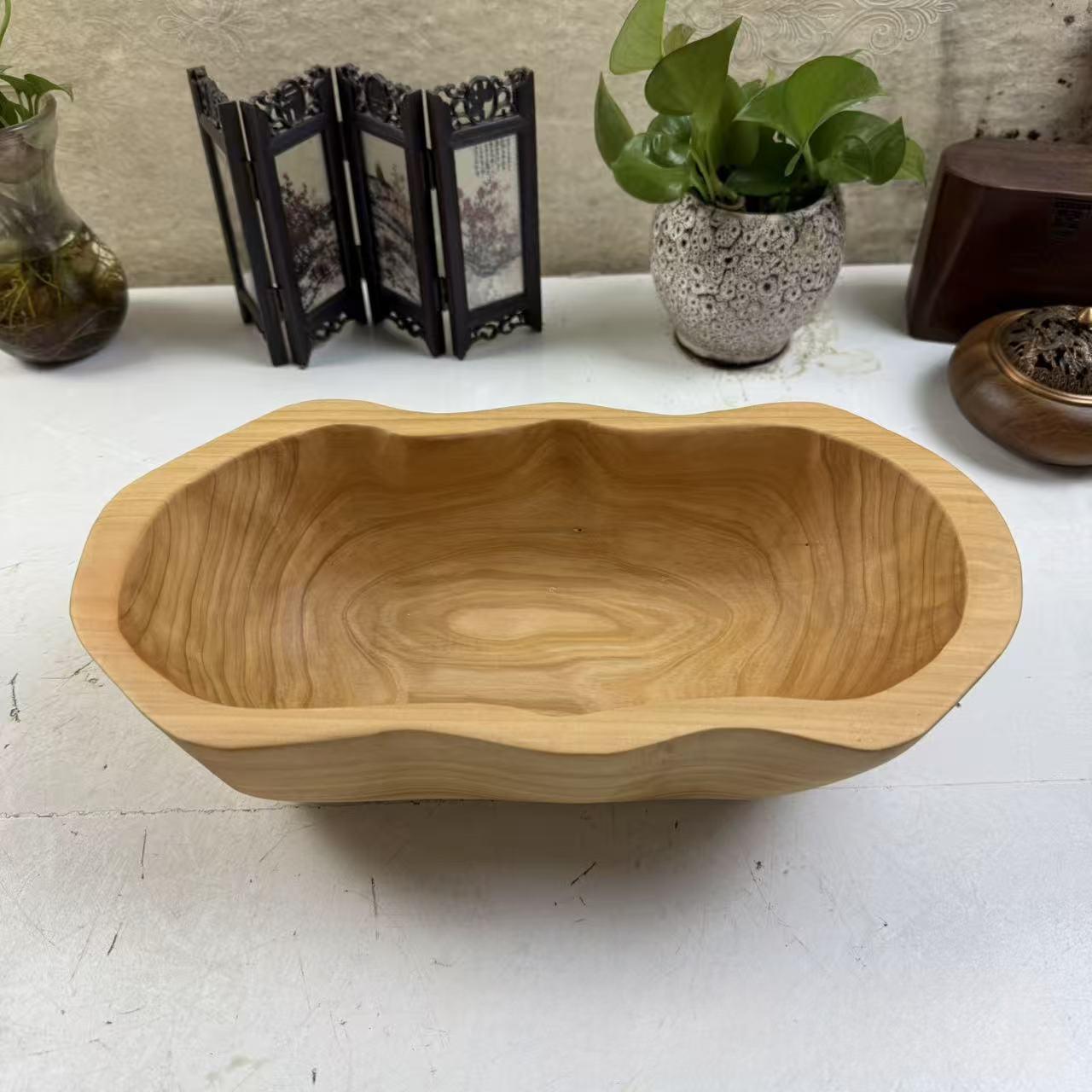 Europäischer Holz-Boot-Obstteller