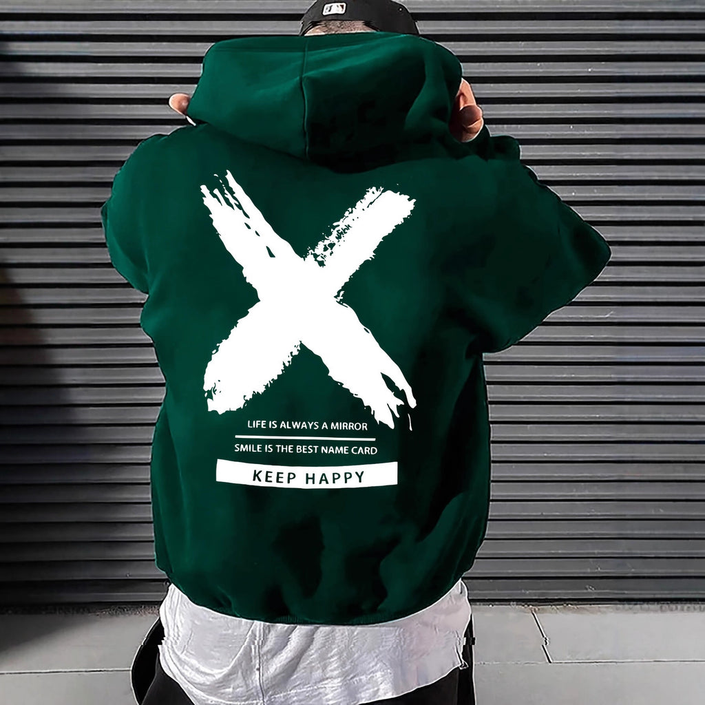 Herren Hoodie mit Letter-Print