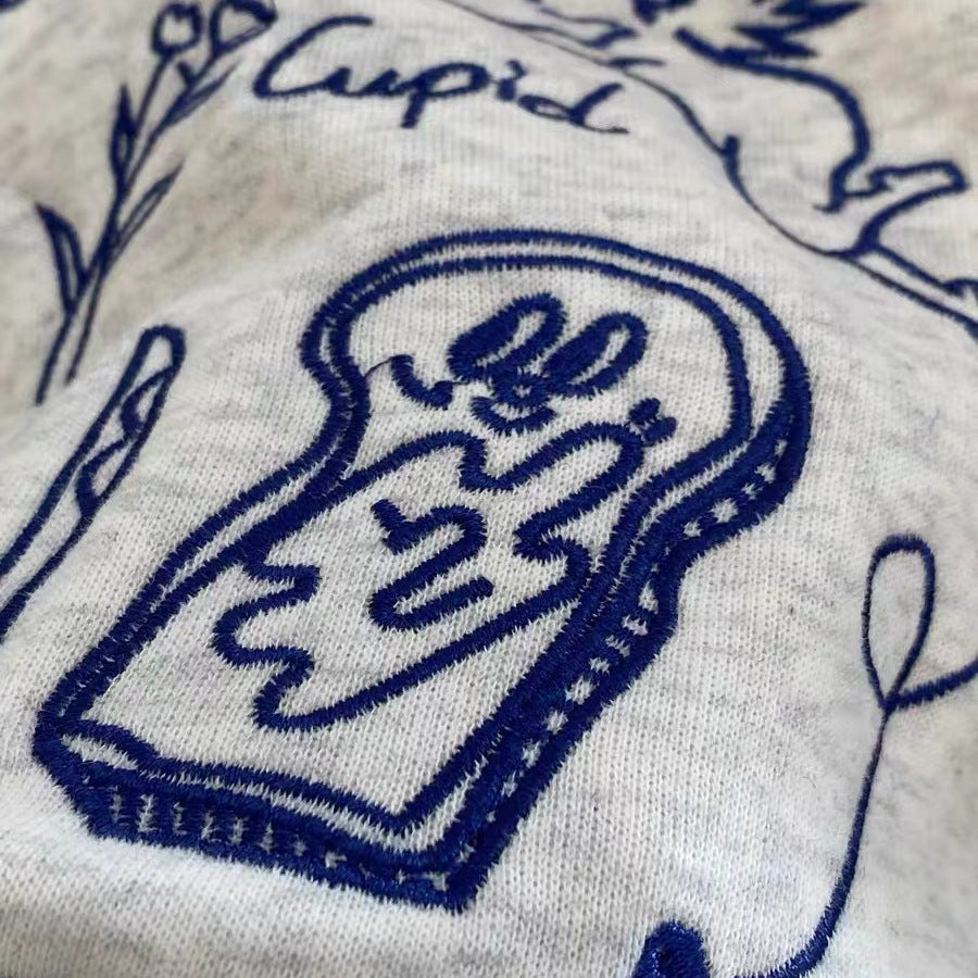 Hoodie mit Herz- und Hasen-Stickerei – Ansicht 4