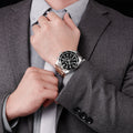 Sportliche Business-Armbanduhr mit Kalender und Leuchtzeigern | LuxeStyle