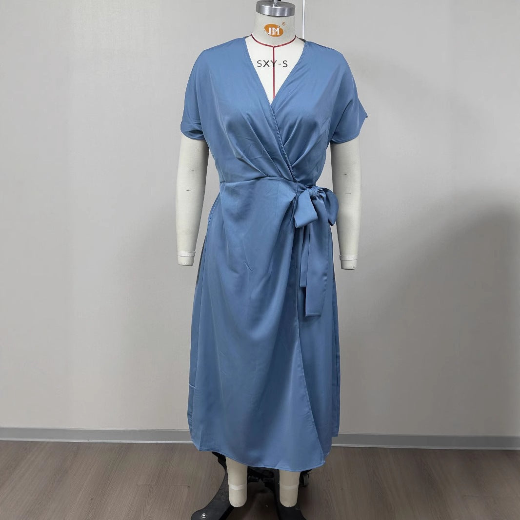 Wickelkleid mit Schnürgürtel – Bild 7 | LuxeStyle