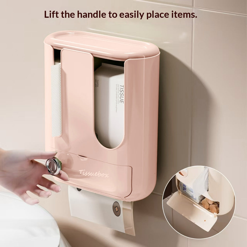 Wandhalterung 3-in-1 Taschentuch- und Aufbewahrungsbox – Bild 2 | LuxeStyle