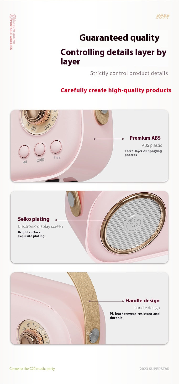 Portables Bluetooth Audio mit kabellosem Mikrofon