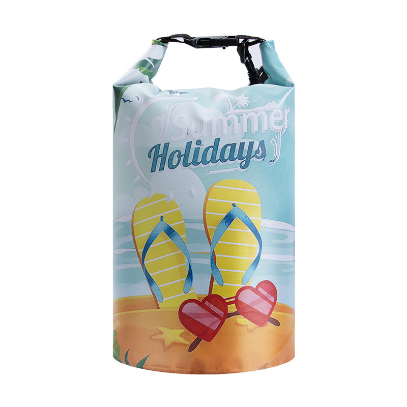 Wasserdichter Dry Bag mit Blumenprint, 10L