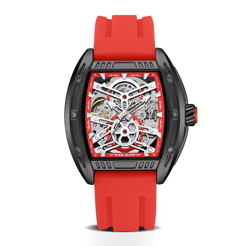 Herren-Mechanik-Uhr mit Silikonband