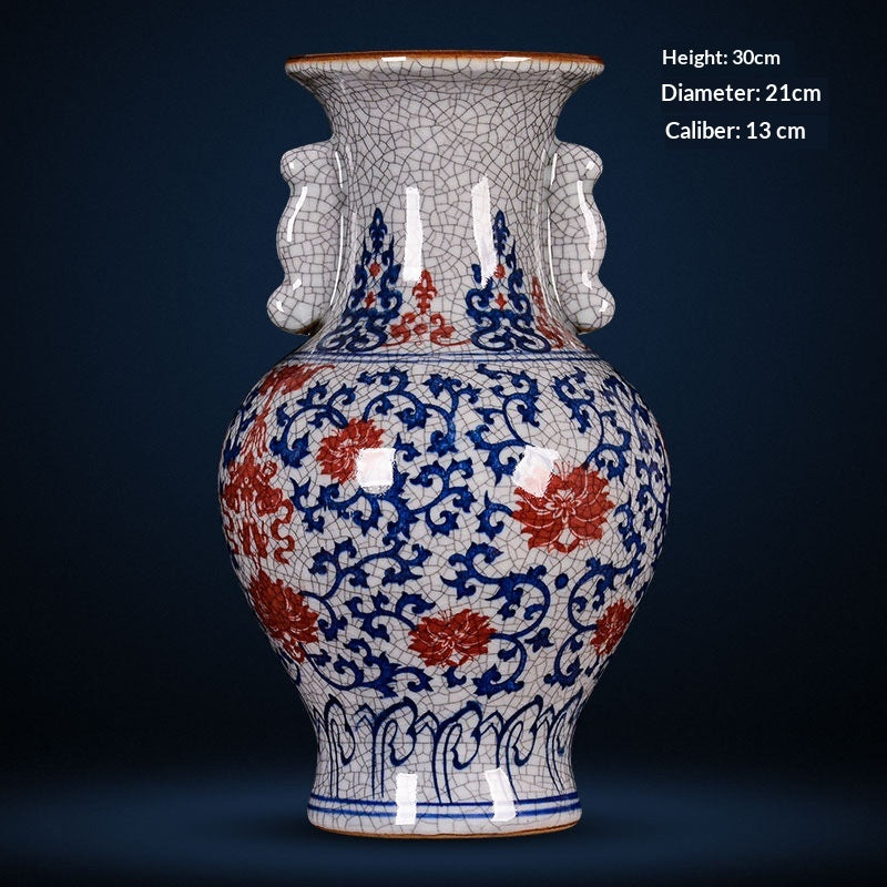 Keramik-Vase «Craquelé» · Antik-Glasur